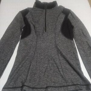 Lululemon Athletica Heathered Black Run Your Heart Out Pullover Size 6